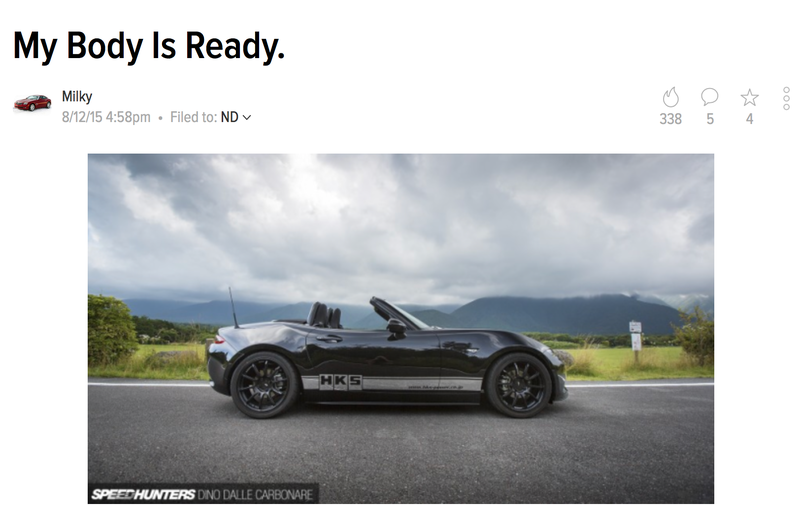 Illustration for article titled I've put 10k miles on my ND in 5 months.